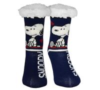 United Labels calze antiscivolo Peanuts Snoopy - calze da casa per donna, morbide e calde, blu (39-42)