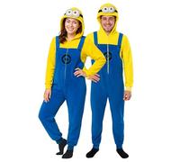 United Labels Costume da Minions per adulto, XXL, giallo blu, tuta unisex, tuta con cappuccio, costume intero per festa a tema carnevale
