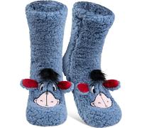 United Labels Disney I-Aah, calzini morbidi da donna, blu, taglia unica 38-43, soffici calzini con fodera Sherpa, calzini caldi, calzini