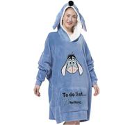 United Labels Disney Ih-Oh Asino Oversize Hoodie Coperta con Maniche e Cappuccio per Donna, Blu, Felpa Morbida Taglia Unica, Felpa Coperta Soffice