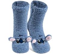 United Labels Disney Lilo & Stitch, calzini morbidi da donna, blu, taglia unica 38-43, morbidi calzini con fodera Sherpa, calzini caldi, calzini