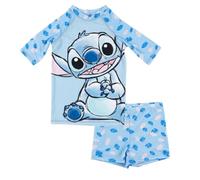 United Labels Disney Lilo & Stitch Costume da bagno in due pezzi, protezione UV 30, per ragazze, blu, costume da bagno per bambini con camicia e costume da bagno, Blu, 110 cm-116 cm