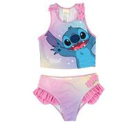 United Labels Disney Lilo & Stitch tankini bambina con volant, viola rosa, costume da bagno in due pezzi, costume da bagno per bambini, Colore: rosa., 110 cm-116 cm