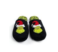 United Labels Grinch Ciabatte Uomo Donna Nero Unisex Ciabatte Invernali Bambine Natale, Nero , 38/39 EU