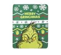 United Labels Grinch - Coperta in pile Merry Grinchmas, 130 x 170 cm, colore: verde