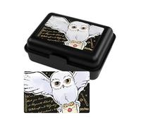 United Labels Harry Potter, contenitore per il pranzo con gufo Hedwig, contenitore per il pranzo, con divisorio, nero