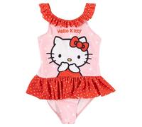 United Labels Hello Kitty Costume Intero per Bambina con Volant, Rosa/Rosso, 98/104