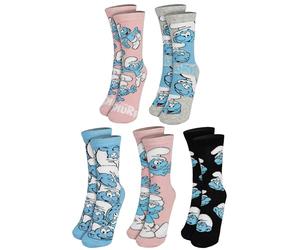 United Labels I Puffi Calzini da donna - Allover - Calze da ginnastica da donna, 38 - 43 (confezione da 5)