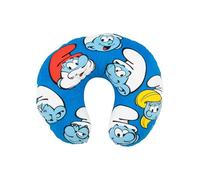 United Labels I Puffi - Cuscino cervicale da viaggio, comodo cuscino da viaggio, per auto, aereo, blu
