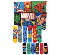 United Labels Marvel Calendario dell'Avvento con 12 paia di calzini da uomo, taglia 40-45, calendario con sneakers e calzini lunghi, calendario natalizio regalo