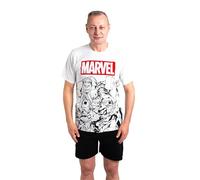 United Labels Marvel - Pigiama corto in cotone da uomo, grigio e nero, grigio/nero, XL