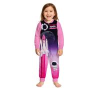 United Labels NASA Tuta per bambine - Pigiama a maniche lunghe rosa/rosa (DE/NL/SE/PL, numerico, 146, 152, Regolare, Rosa/Rosa), Rosa/Rosa