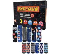 United Labels Pac-Man Calendario dell'Avvento con 12 paia di calzini da uomo, taglia 40-45, calendario con sneakers e calzini lunghi, calendario natalizio regalo