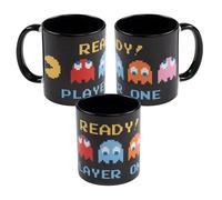 United Labels Pac-Man - Tazza 320 ml, Ready! Player One nero, tazza da caffè in ceramica