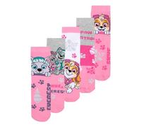 United Labels Paw Patrol, calzini per ragazze - per bambini, calzini da ginnastica per bambini, calzini rosa (confezione da 5), Colore: rosa., 27-30
