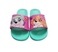 United Labels Paw Patrol Ciabatte da bagno per bambine - Skye e Everest - Ciabatte da bagno per bambini, antiscivolo, turchese/rosa, Turchese e rosa., 27/28 EU