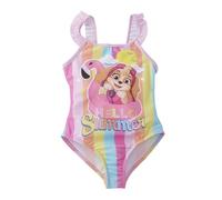 Paw Patrol Costume da bagno con volant per ragazze - Skye Hello Summer Costume da bagno per bambini, multicolore, Multicolore, 122 cm-128 cm
