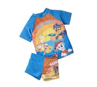 United Labels Paw Patrol Costume da bagno in due pezzi, protezione UV 50+, per ragazzi, blu, costume da bagno per bambini con maglietta e pantaloni, costume da bagno, Blu, 98 Centimetro-104 Centimetro