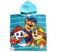 United Labels Paw Patrol - Poncho da bagno per ragazzi, asciugamano per bambini, con cappuccio, 100% cotone, 50 x 100 cm, blu