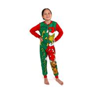 United Labels Pigiama completo Il Grinch per bambini, verde e rosso, tuta lunga per ragazzi e ragazze, pigiama intero per Natale, multicolore, 122-128