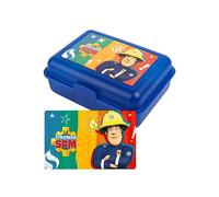 United Labels Pompiere Sam - Contenitore per il pranzo, con divisorio, colore: Blu