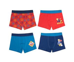 United Labels Sam - Boxer da bambino con pompiere, colore blu/rosso (confezione da 4), blu/rosso, 110 cm-116 cm