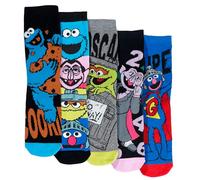 United Labels Sesame Street - Calze da ginnastica da uomo, 40-45, confezione da 5, multicolore, 40-45