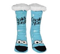 United Labels Sesamo Krümelmonster calze antiscivolo - calze da casa per uomo, blu (43-46)