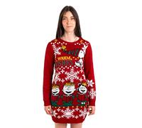 United Labels Snoopy - Abito da donna a maniche lunghe, con scritta in lingua inglese "Warm Wishes", Colore: rosso, S
