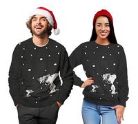 United Labels Snoopy Maglione natalizio unisex, grigio, maglione invernale lavorato a maglia, maglione uomo e donna, grigio., XL