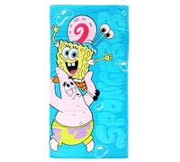 United Labels Spongebob, asciugamano da spiaggia per bambini, 100% cotone, 120 x 60 cm, blu