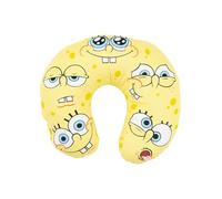United Labels Spongebob - Testa di spugna per volti da viaggio, comodo cuscino da viaggio, cuscino cervicale per auto, aeroplano giallo