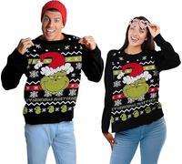 United Labels The Grinch Maglione natalizio unisex - Maglione invernale a maglia Ugly Christmas Sweater Natale per uomo e donna nero, Nero , XL
