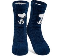 United Labels The Peanuts Snoopy Calze morbide per donne, blu, taglia unica 38-43, morbide calze con fodera in pile, calde, calze da casa