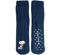 United Labels The Peanuts Snoopy - Calzini da casa da donna, morbidi calzini invernali, caldi, colore: Blu, Blu, 39-42