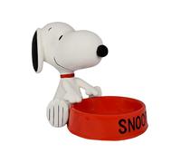 United Labels The Peanuts Snoopy - Ciotola per snack in ceramica 3D, 2 pezzi, con statuetta rimovibile, in confezione regalo, colore: Bianco/Rosso