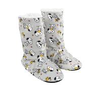 United Labels The Peanuts Snoopy - Pantofole per donna - Pantofole da casa, stivali invernali, stivali da casa, stivali da casa in pelliccia, grigio, grigio., 37/38 EU