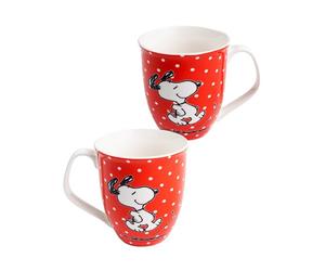 United Labels The Peanuts Snoopy - Tazza da caffè in ceramica, 280 ml, colore: Rosso
