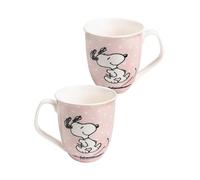 United Labels The Peanuts - Tazza da caffè Snoopy, 280 ml, colore: Rosa con pois