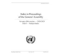 United Nations Dag Hammarskjöld Index to proceedings of the General (Tascabile)