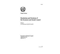 United Nations Department for Resolutions and Decisions of the Econ (Tascabile)