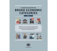 United Nations Publica Classification by Broad Economic Categories, (Tascabile)