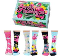 United Oddsocks - 3 Paia Di Calze Spaiate Da Donna - Modello: Go Flamingo - Taglia 37 - 42