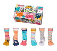 United Oddsocks - Confezione da 6 calzini Mix & Match per bambini, novità calzini per bambini 4-6 anni, taglia UK 9-12 (EU 27-30), Kins, One Size