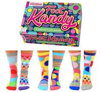 United Oddsocks Foot Kandy Set Di 6 Calze Spaiate Da Donna Taglia 37-42 In Confezione Regalo