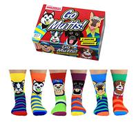 United Oddsocks - Go Mutts - Confezione da 6 calzini dispari per uomo UK 6-11 EUR 39-46 US 7-12, Multicolore