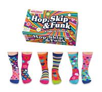 United Oddsocks - Set da 6 Calze Singole Spaiate da Abbinare a Caso, Bambine/Ragazze - Modello: Hop Skip & Funk (30.5-38.5)