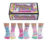United Oddsocks - Set da 6 calzini con personaggi delle favole, con unicorni