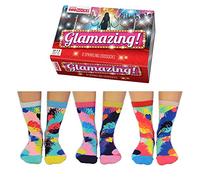 United Oddsocks - Zing - Calzini da donna con effetto scintillante, confezione da 6