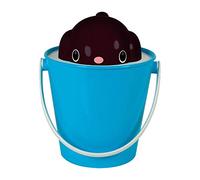 UNITED PETS Crock Secchiello Porta Crocchette per Cani, Designer Stefano Giovannoni, Made in Italy, Paletta Dosa Cibo Inclusa, Nero/Azzurro